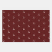 Elegant rood vrolijk kerstcitaat cadeau inpakpapier vel (Voorkant 2)