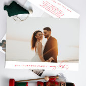 Elegant rood | VROLIJKE KERSTMIS Fotocollage Feestdagenkaart