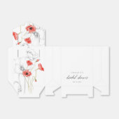 Elegant rood Waterverf Flowers Vrijgezellenfeest Bedankdoosjes (Uitgevouwen)