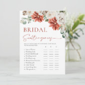 Elegant rood winter Vrijgezellenfeest Categorieën Kaart (Staand voorkant)