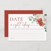 Elegant rood winter Vrijgezellenfeest Datum nacht  Informatiekaartje (Voorkant / Achterkant)