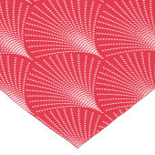 Elegant rood & wit art-deco patroon korte tafelloper (Hoek)