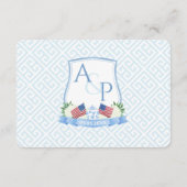 Elegant Rood Wit Blauw Bruiloft Maaltijd Opties RS Informatiekaartje (Achterkant)