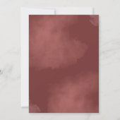 Elegant Rood & Wit Bloemen Waterverf Bruiloft Kaart (Achterkant)