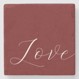 Elegant rood wit liefde stenen onderzetter