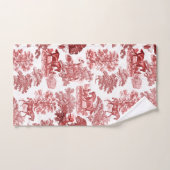 Elegant rood wit rustieke paarden Toile Bad Handdoek (Handdoek)