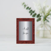 Elegant Rood & Zilver Kerstcadeau Certificaat Gi (Staand voorkant)