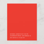 Elegant Rood, Zwart en Wit Meisje Afstudeerder Inv Flyer (Achterkant)