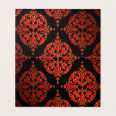 Elegant Rood Zwart Goud Bruiloft Tafel Plaats Kaar Kaart (Binnenkant ongevouwen)