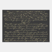 Elegant Rood Zwart Goud Handgeschreven Vrolijk Ker Inpakpapier Vel (Voorkant 3)