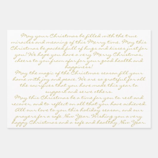 Elegant Rood Zwart Goud Handgeschreven Vrolijk Ker Inpakpapier Vel (Voorkant 2)