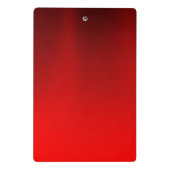 Elegant rood zwart goudglitter monogram mini klembord (Achterkant)