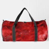 Elegant rood zwart goudglitter monogram plunjezak (Achterkant)