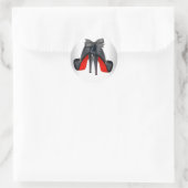 Elegant rood zwart hoge hak schoen Stickers (Tas)