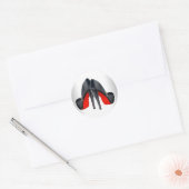 Elegant rood zwart hoge hak schoen Stickers (Envelop)