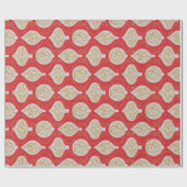 Elegant roodbruin ornamenten cadeaubonet cadeaupapier (Vlak)