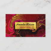 Elegant roodbruin visitekaartje (Voorkant)