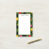 Elegant roodgeel roze en Paars Roos ventilator Post-it® Notes (Op bureau)