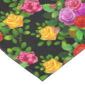 Elegant roodgeel roze en Paars Roos ventilator Tafelkleed (Gekanteld)