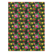 Elegant roodgeel roze en Paars Roos ventilator Tafelkleed (Voorkant)