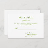 Elegant  roodgele bloemen RSVP (Voorkant / Achterkant)