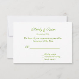 Elegant roodgele bloemen RSVP Kaartje