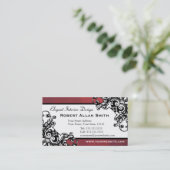 Elegant Roodgothic Grunge Visitekaartje (Staand voorkant)