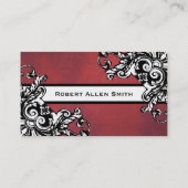 Elegant Roodgothic Grunge Visitekaartje (Achterkant)
