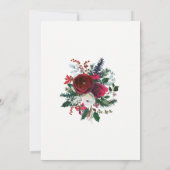 Elegant roodgroene kerstfeest kaart (Achterkant)