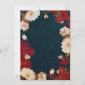 Elegant roodkleurig en wit - Moderne Chic Floral Kaart (Achterkant)