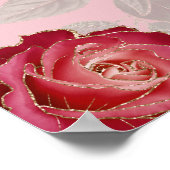 Elegant  Roodrozen Weddenschap Welkomstbord Poster (Hoek)