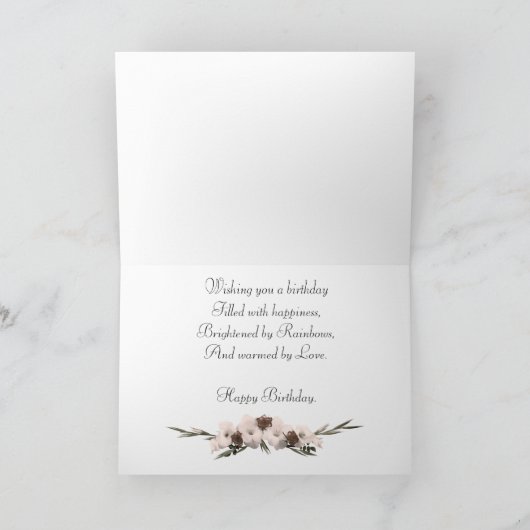 Elegant roos 75ste verjaardagskaart voor oma kaart (Binnen)