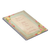 Elegant  Roos 80e verjaardag Notitieboek (Rechterzijde)