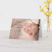 Elegant roos 92e verjaardagskaart voor oma kaart (Gele Bloem)