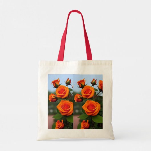Elegant Roos Afbeelding Canvas tas (Achterkant)