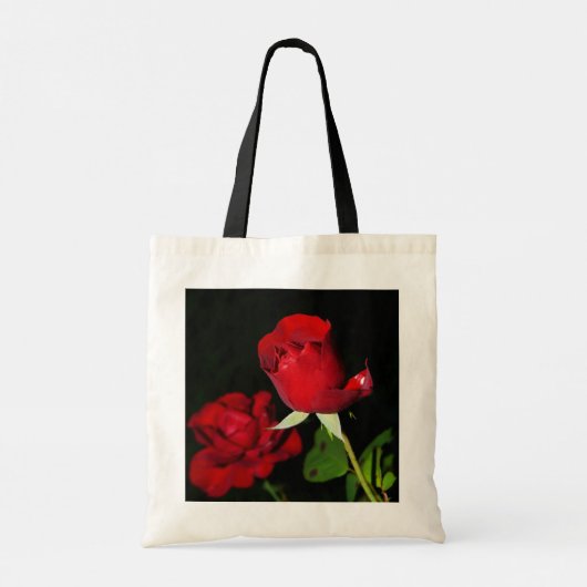 Elegant Roos Afbeelding Canvas tas (Achterkant)
