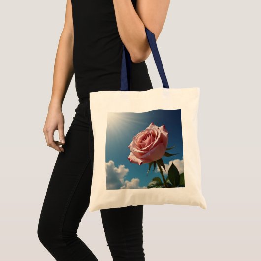 Elegant Roos Afbeelding Canvas tas (Voorkant (product))