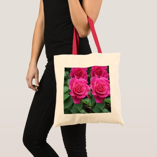 Elegant Roos Afbeelding Canvas tas (Voorkant (product))
