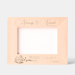 Elegant Roos Altijd & Voor Altijd Medium Wedding Gegraveerde Lijstjes