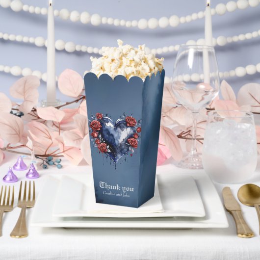 Elegant roos arrangement met goudkleurig blad bedankdoosjes (Huwelijk)