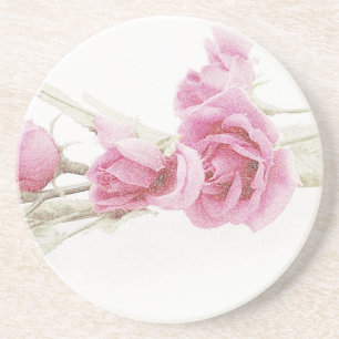Elegant Roos Beverage Coaster Zandsteen Onderzetter