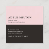 Elegant Roos Black Lips Make-up Artist Vierkante Visitekaartje (Voorkant)