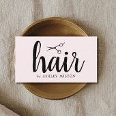 Elegant Roos Black Scissors Hair Stylist Visitekaartje