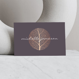 Elegant Roos bladgoud Logo Visitekaartje