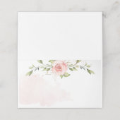 Elegant roos blauw roze baby shower plaatskaartje (Buitenkant ongevouwen)