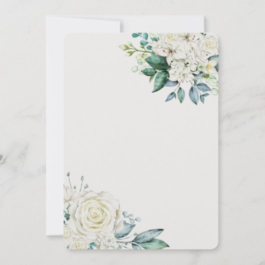 Elegant Roos Bloemen 80ste Verjaardagsfeest Elke l Kaart (Achterkant)