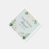 Elegant Roos Bloemen 80ste Verjaardagsfeest Elke l Servet (Hoek)