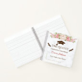 Elegant Roos Bloemen Afstuderen Notitieboek (Binnen)