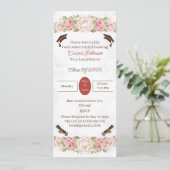 Elegant Roos Bloemen Custom Afstuderen Kaart (Staand voorkant)