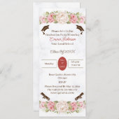 Elegant Roos Bloemen Custom Afstuderen Kaart (Voorkant / Achterkant)